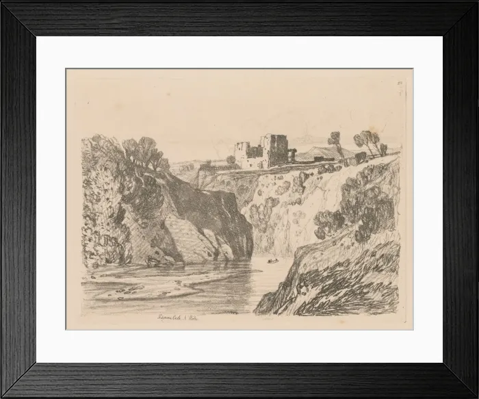 Framed Print : Liber Studiorum: Plate 27, Kilgarren Castle, N. Wales, 1838. Creator: John Sell Cotman (British Framed Print : Liber Studiorum: Plate 27, Kilgarren Castle, N. Wales, 1838. Creator: John Sell Cotman (British