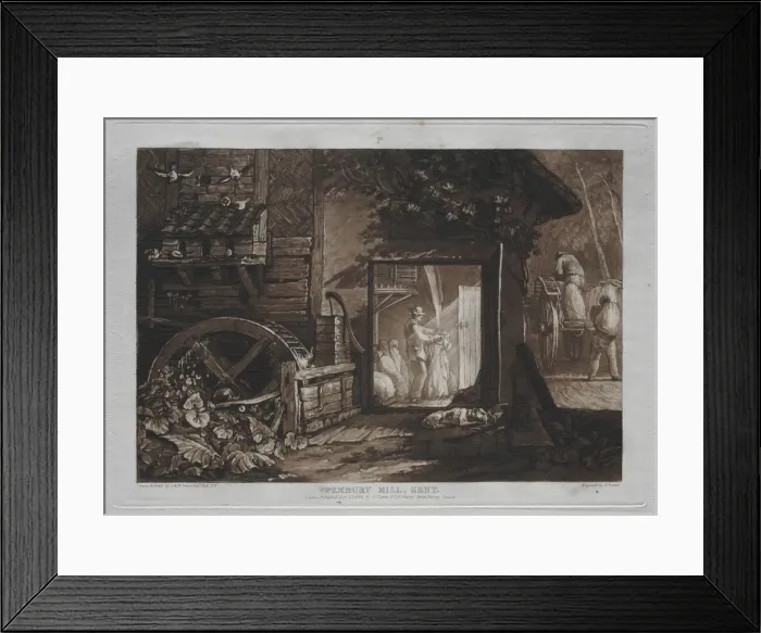 Framed Print : Liber Studiorum: Pembury Mill, Kent. Creator: Joseph Mallord William Turner (British, 1775-1851) Framed Print : Liber Studiorum: Pembury Mill, Kent. Creator: Joseph Mallord William Turner (British, 1775-1851)