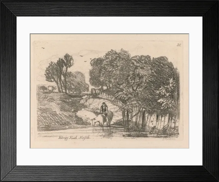 Framed Print : Liber Studiorum: Plate 20, Felbrigg Heath, Norfolk, 1838. Creator: John Sell Cotman (British