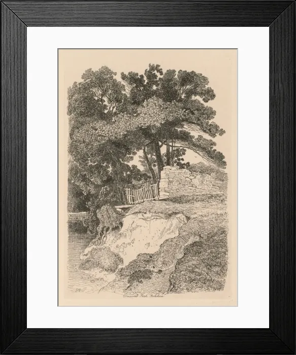 Framed Print : Liber Studiorum: Plate 13, Duncomb Park, Yorkshire: No. 5, 1838. Creator: John Sell Cotman Framed Print : Liber Studiorum: Plate 13, Duncomb Park, Yorkshire: No. 5, 1838. Creator: John Sell Cotman