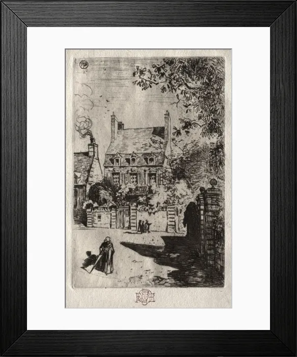 Framed Print : In Province: The House at Orleans, c. 1875. Creator: Felix Hilaire Buhot (French Framed Print : In Province: The House at Orleans, c. 1875. Creator: Felix Hilaire Buhot (French