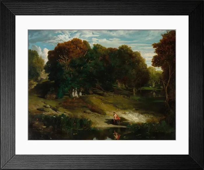 Framed Print : In the Forest, 1841. Creator: Celestin Francois Nanteuil (French, 1813-1873) Framed Print : In the Forest, 1841. Creator: Celestin Francois Nanteuil (French, 1813-1873)