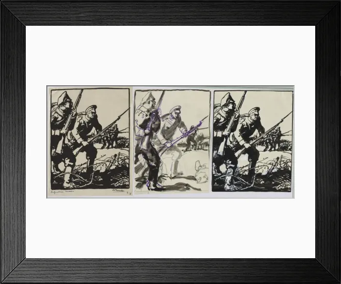 Framed Print : Infanterie russe, 1914. Creator: Auguste Louis Lepere (French, 1849-1918) Framed Print : Infanterie russe, 1914. Creator: Auguste Louis Lepere (French, 1849-1918)