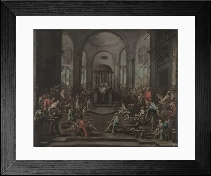 Framed Print : Interior of a Synagogue, c. 1725-1735. Creator: Alessandro Magnasco (Italian, 1667-1749) Framed Print : Interior of a Synagogue, c. 1725-1735. Creator: Alessandro Magnasco (Italian, 1667-1749)