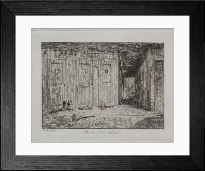 Framed Print : Interior of an Inn, 1861. Creator: Charles Francois Daubigny (French, 1817-1878) Framed Print : Interior of an Inn, 1861. Creator: Charles Francois Daubigny (French, 1817-1878)