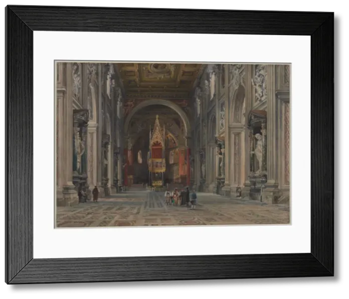 Framed Print : Interior of San Giovanni in Laterano, Rome, c. 1896. Creator: Martino del Don (Italian) Framed Print : Interior of San Giovanni in Laterano, Rome, c. 1896. Creator: Martino del Don (Italian)