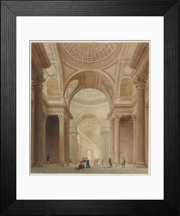 Framed Print : Interior of the Pantheon in Paris. Creator: Fredrick Nash (British, 1782-1856) Framed Print : Interior of the Pantheon in Paris. Creator: Fredrick Nash (British, 1782-1856)