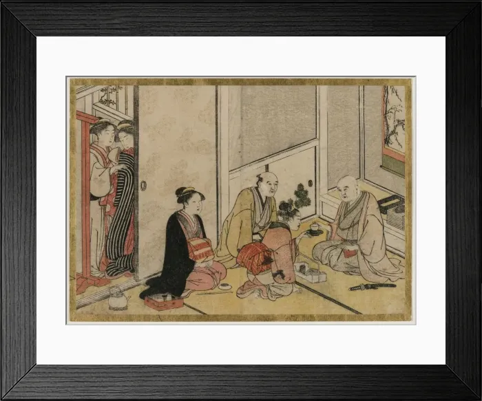 Framed Print : Interior Scene. Creator: Katsukawa Shunsho (Japanese, 1726-1792) Framed Print : Interior Scene. Creator: Katsukawa Shunsho (Japanese, 1726-1792)