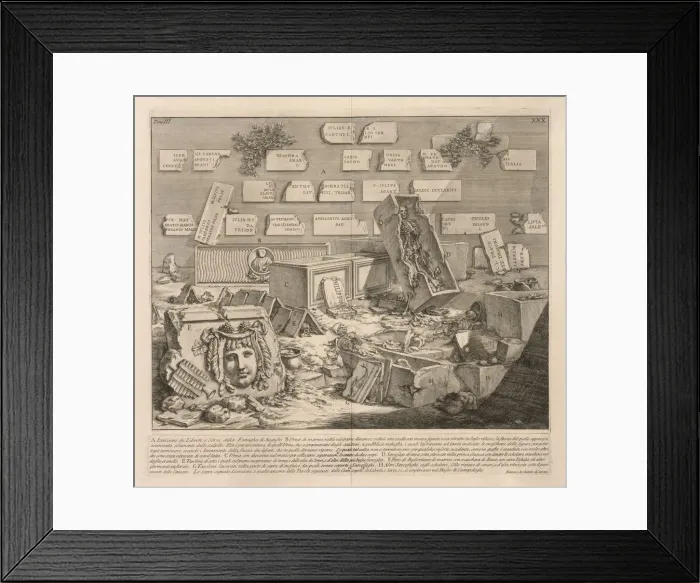 Framed Print : Iscrizioni de Liberti e Servi. Creator: Giovanni Battista Piranesi (Italian, 1720-1778) Framed Print : Iscrizioni de Liberti e Servi. Creator: Giovanni Battista Piranesi (Italian, 1720-1778)