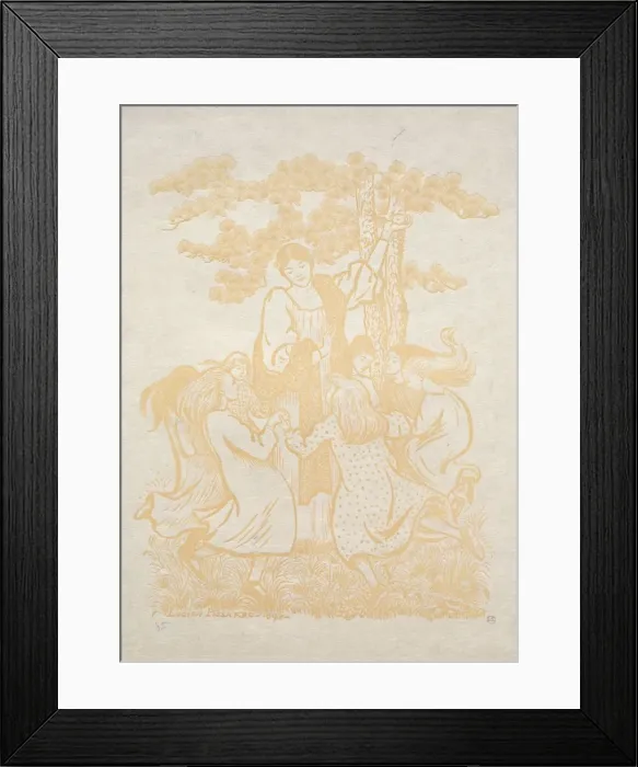 Framed Print : Illustration 25: La Ronde, 1893. Creator: Lucien Pissarro (British, 1863-1944) Framed Print : Illustration 25: La Ronde, 1893. Creator: Lucien Pissarro (British, 1863-1944)