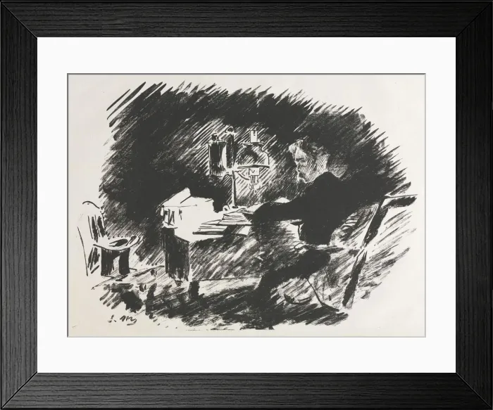 Framed Print : Illustration for The Raven by Edgar Allan Poe. Creator: Edouard Manet (French, 1832-1883) Framed Print : Illustration for The Raven by Edgar Allan Poe. Creator: Edouard Manet (French, 1832-1883)