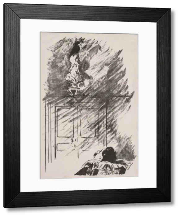 Framed Print : Illustration for The Raven by Edgar Allan Poe. Creator: Edouard Manet (French, 1832-1883) Framed Print : Illustration for The Raven by Edgar Allan Poe. Creator: Edouard Manet (French, 1832-1883)