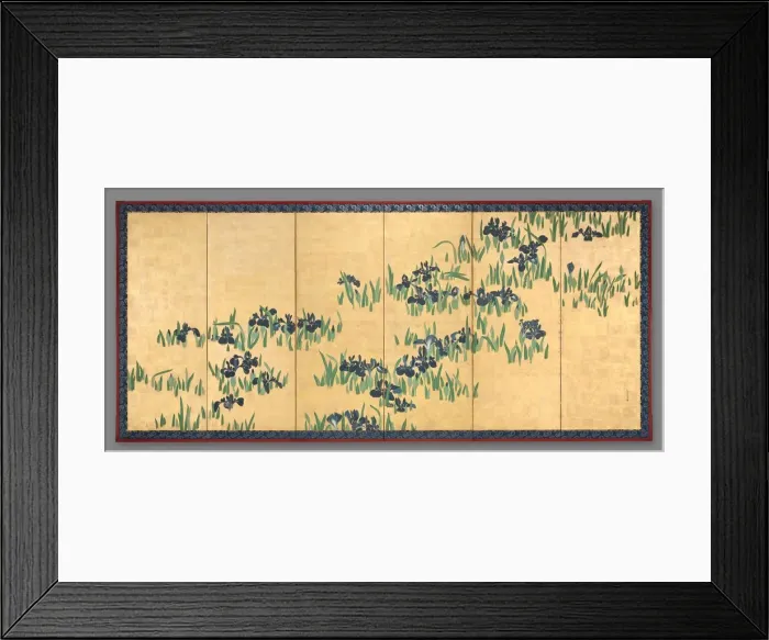 Framed Print : Irises, 1700s. Creator: Watanabe Shik? (Japanese, 1683-1755) Framed Print : Irises, 1700s. Creator: Watanabe Shik? (Japanese, 1683-1755)