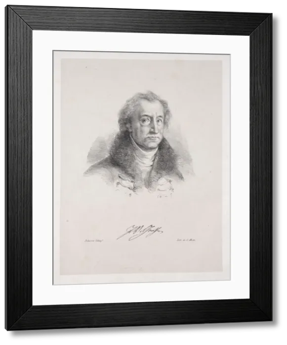 Framed Print : Illustrations for Faust: Frontispiece - Portrait of Johann Wolfgang von Goethe, 1828 Framed Print : Illustrations for Faust: Frontispiece - Portrait of Johann Wolfgang von Goethe, 1828