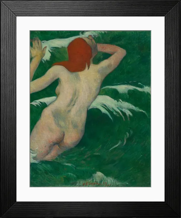 Framed Print : In the Waves (Dans les Vagues), 1889. Creator: Paul Gauguin (French, 1848-1903) Framed Print : In the Waves (Dans les Vagues), 1889. Creator: Paul Gauguin (French, 1848-1903)