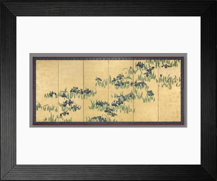 Framed Print : Irises, 1700s. Creator: Watanabe Shik? (Japanese, 1683-1755) Framed Print : Irises, 1700s. Creator: Watanabe Shik? (Japanese, 1683-1755)