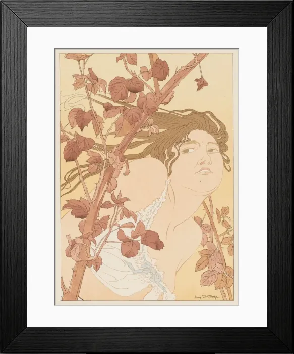 Framed Print : In the Brambles (Dans les Ronces), 1898. Creator: Henri Detouche (French, 1854-1913) Framed Print : In the Brambles (Dans les Ronces), 1898. Creator: Henri Detouche (French, 1854-1913)