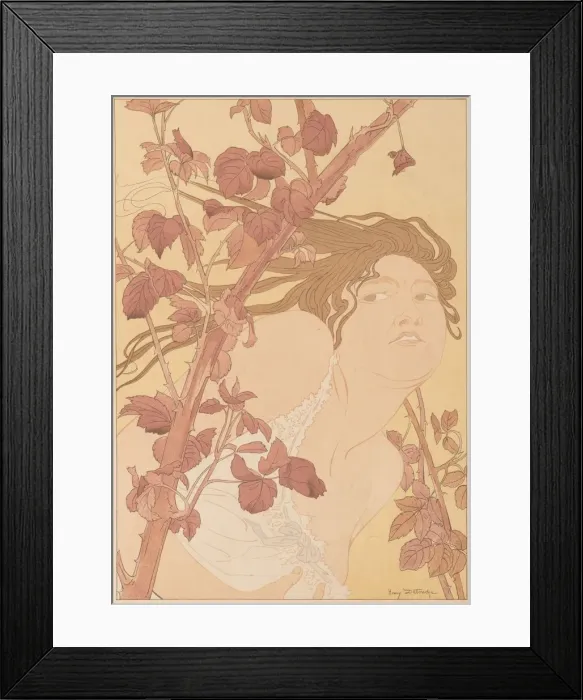 Framed Print : In the Brambles, 1898. Creator: Henri Detouche (French, 1854-1913) Framed Print : In the Brambles, 1898. Creator: Henri Detouche (French, 1854-1913)