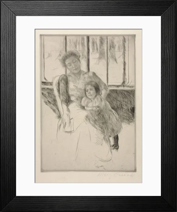 Framed Print : In the Conservatory, c. 1901. Creator: Mary Cassatt (American, 1844-1926) Framed Print : In the Conservatory, c. 1901. Creator: Mary Cassatt (American, 1844-1926)
