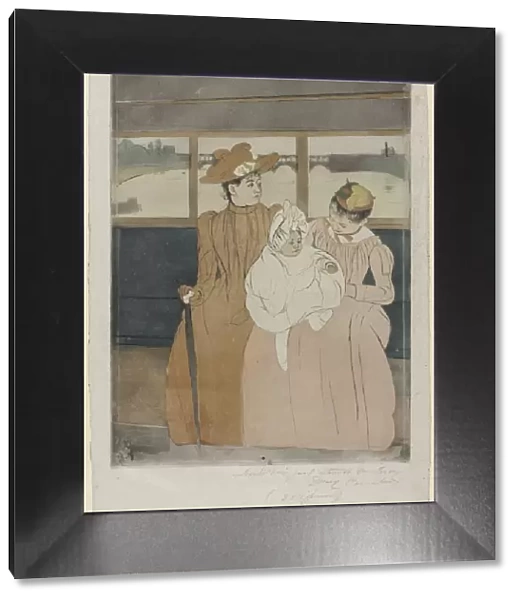 In the Omnibus, 1890-91. Creator: Mary Cassatt (American, 1844-1926)