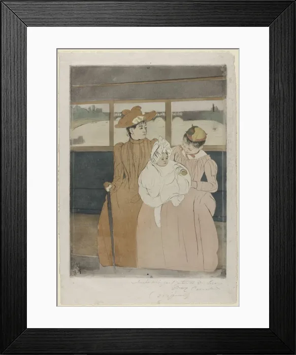 Framed Print : In the Omnibus, 1890-91. Creator: Mary Cassatt (American, 1844-1926) Framed Print : In the Omnibus, 1890-91. Creator: Mary Cassatt (American, 1844-1926)
