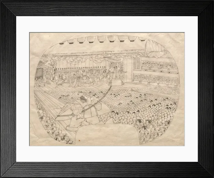 Framed Print : Interior of the Kabuki Theater. Creator: Utagawa Sadahide (Japanese, 1807-1873) Framed Print : Interior of the Kabuki Theater. Creator: Utagawa Sadahide (Japanese, 1807-1873)