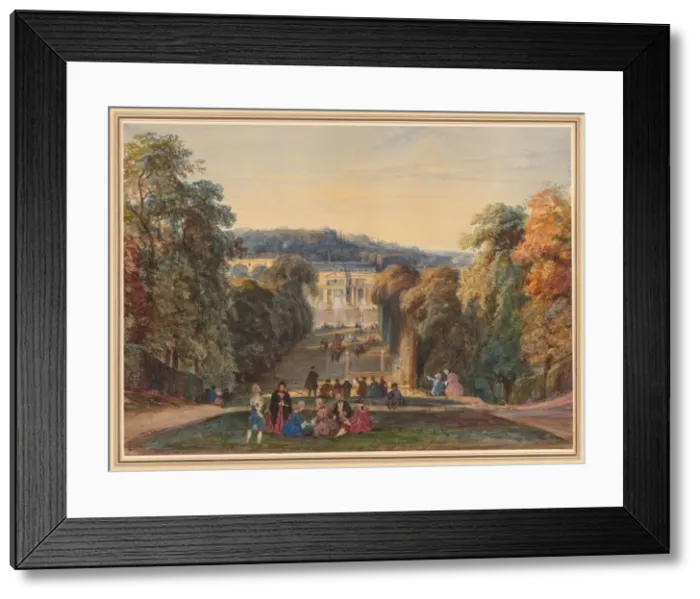 Framed Print : In the Park of Saint Cloud, 1800s. Creator: Constant Troyon (French, 1810-1865) Framed Print : In the Park of Saint Cloud, 1800s. Creator: Constant Troyon (French, 1810-1865)