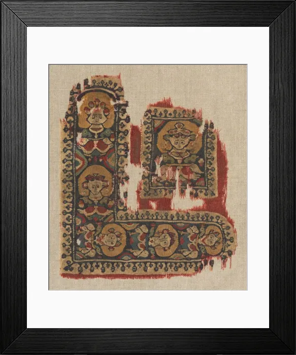 Framed Print : Ornament (Gammadion and Segmentum) from a Tunic, 500s. Creator: Unknown Framed Print : Ornament (Gammadion and Segmentum) from a Tunic, 500s. Creator: Unknown