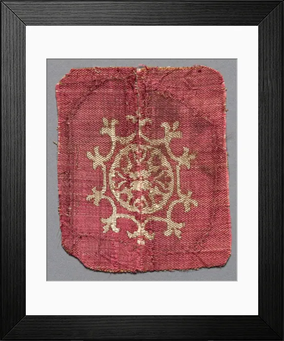 Framed Print : Ornament from a Tunic, Two Fragments Joined as One, 8th century. Creator: Unknown Framed Print : Ornament from a Tunic, Two Fragments Joined as One, 8th century. Creator: Unknown
