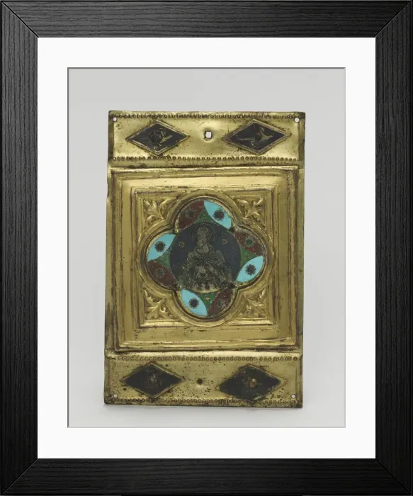 Framed Print : Ornamental Plaque, c. 1380-1400. Creator: Unknown Framed Print : Ornamental Plaque, c. 1380-1400. Creator: Unknown