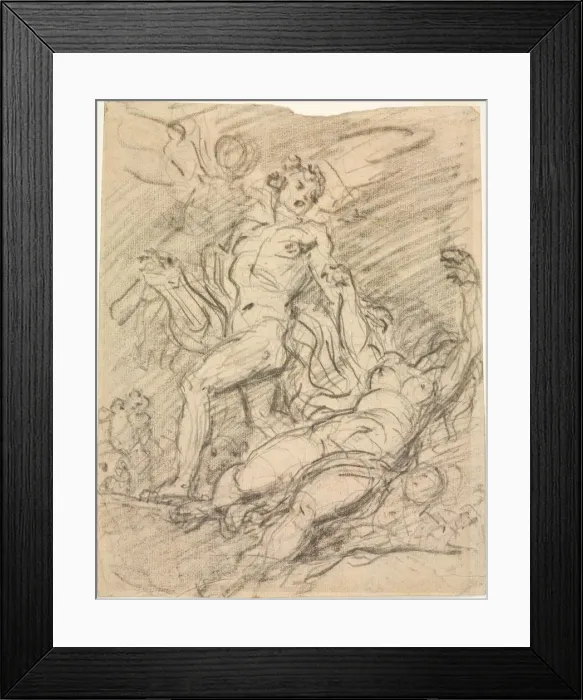 Framed Print : Orpheus and Eurydice (recto), c. 1761. Creator: Jean-Honore Fragonard (French, 1732-1806) Framed Print : Orpheus and Eurydice (recto), c. 1761. Creator: Jean-Honore Fragonard (French, 1732-1806)