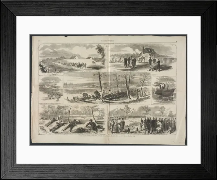 Framed Print : Our Army before Yorktown, Virginia, 1862. Creator: Winslow Homer (American, 1836-1910) Framed Print : Our Army before Yorktown, Virginia, 1862. Creator: Winslow Homer (American, 1836-1910)