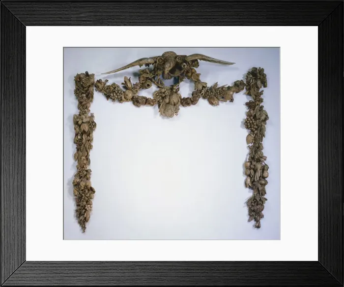 Framed Print : Overmantel Decoration, c. 1675-1677. Creator: Grinling Gibbons (British, 1648-1721) Framed Print : Overmantel Decoration, c. 1675-1677. Creator: Grinling Gibbons (British, 1648-1721)