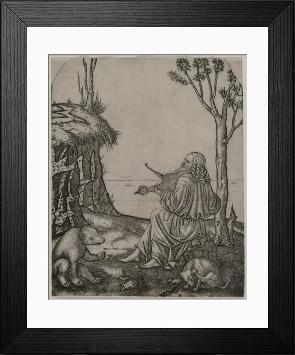 Framed Print : Orpheus Charming the Animals, c. 1505. Creator: Marcantonio Raimondi (Italian, 1470 / 82-1527 / 34) Framed Print : Orpheus Charming the Animals, c. 1505. Creator: Marcantonio Raimondi (Italian, 1470 / 82-1527 / 34)
