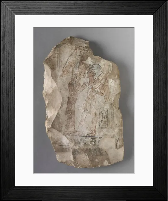 Framed Print : Ostracon: Ramesses II Suckled by a Goddess, c. 1279-1213 BC. Creator: Unknown Framed Print : Ostracon: Ramesses II Suckled by a Goddess, c. 1279-1213 BC. Creator: Unknown