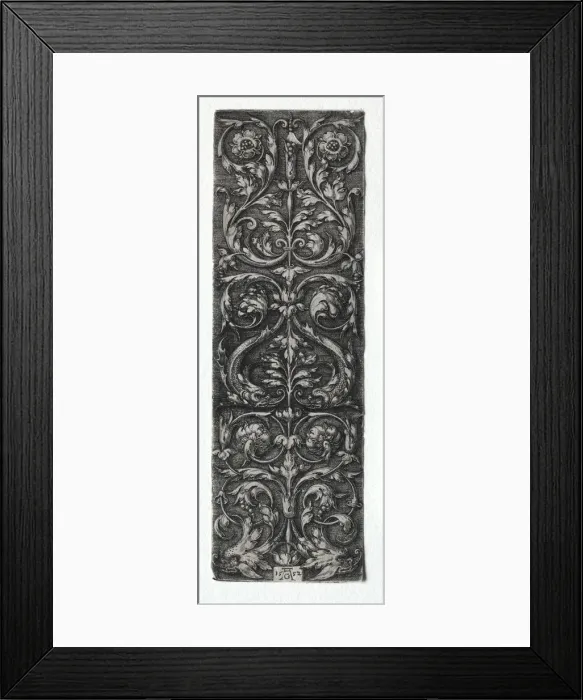 Framed Print : Ornament Design with Fishes, 1552. Creator: Heinrich Aldegrever (German, 1502-1555 / 61) Framed Print : Ornament Design with Fishes, 1552. Creator: Heinrich Aldegrever (German, 1502-1555 / 61)
