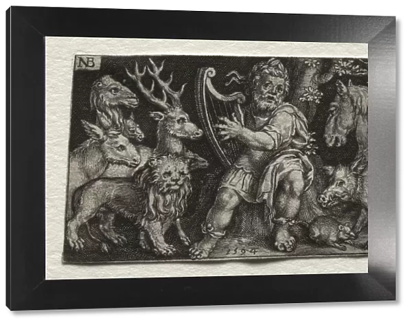 Orpheus Charming the Animals, 1594. Creator: Nicolaes de Bruyn (Netherlandish, 1571-1656); A
