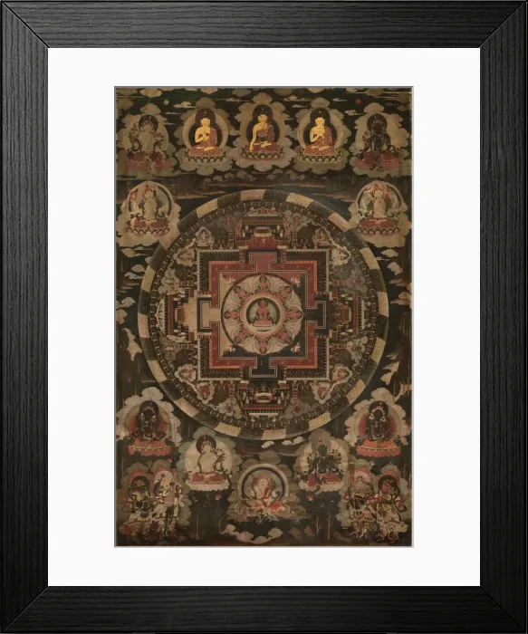 Framed Print : Mandala, early 18th Century. Creator: Unknown Framed Print : Mandala, early 18th Century. Creator: Unknown