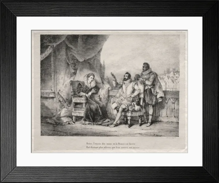 Framed Print : Marie de Medici and Henry IV of France. Creator: Horace Vernet (French, 1789-1863)
