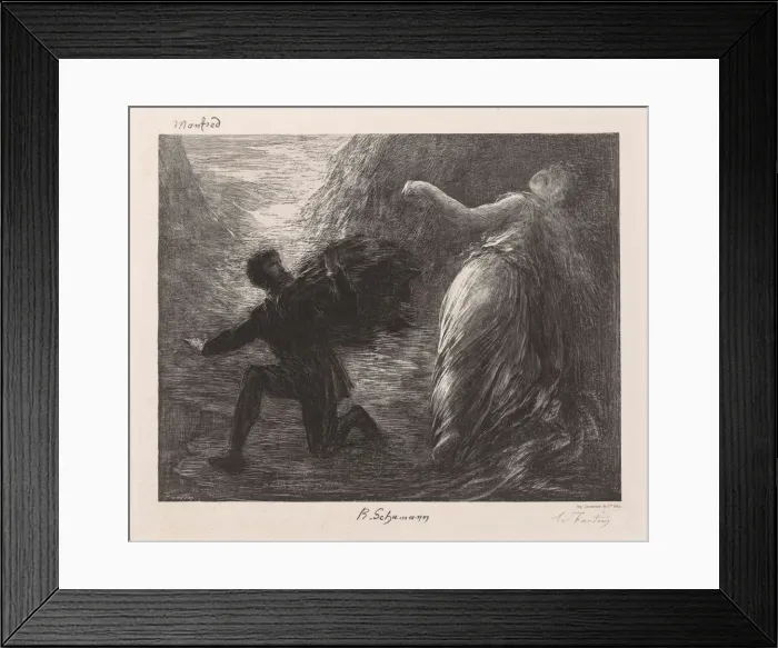 Framed Print : Manfred and Astarte, 1879. Creator: Henri Fantin-Latour (French, 1836-1904) Framed Print : Manfred and Astarte, 1879. Creator: Henri Fantin-Latour (French, 1836-1904)