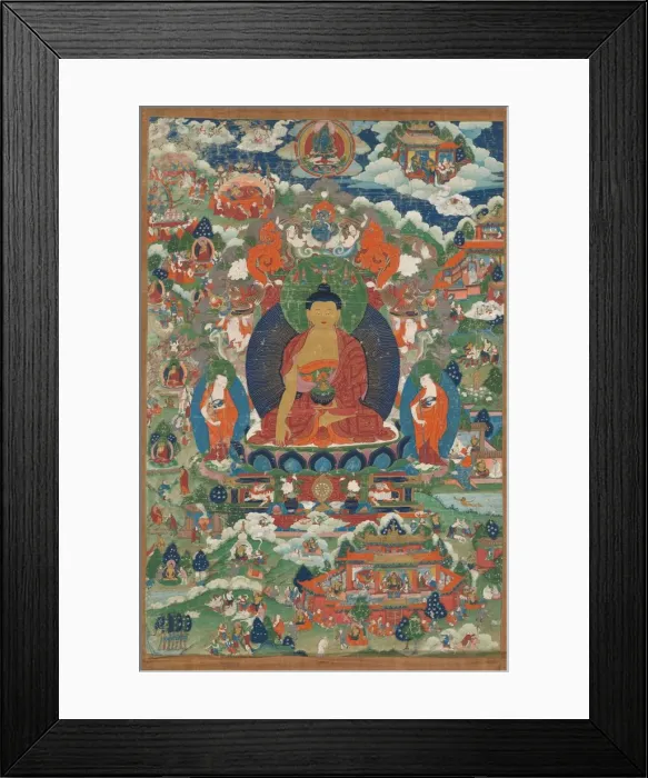 Framed Print : Mandara (pantheon), c. 1700. Creator: Unknown Framed Print : Mandara (pantheon), c. 1700. Creator: Unknown