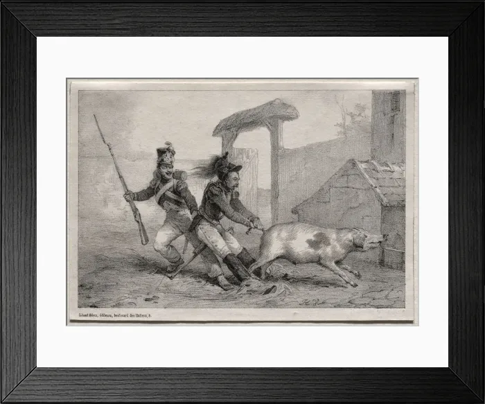 Framed Print : Marauders, Hold Fast. Creator: Horace Vernet (French, 1789-1863) Framed Print : Marauders, Hold Fast. Creator: Horace Vernet (French, 1789-1863)