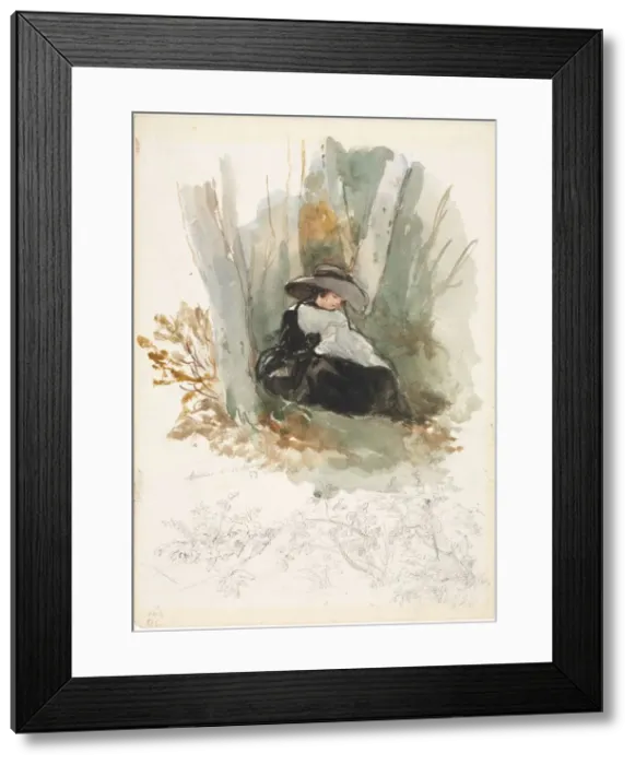 Framed Print : Marie a Bellevue, 1858. Creator: Louis-Joseph Gallait (Belgian, 1810-1887) Framed Print : Marie a Bellevue, 1858. Creator: Louis-Joseph Gallait (Belgian, 1810-1887)