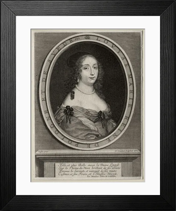 Framed Print : Marie Louise de Gonzague, Reine de Pologne, 1653. Creator: Robert Nanteuil (French, 1623-1678) Framed Print : Marie Louise de Gonzague, Reine de Pologne, 1653. Creator: Robert Nanteuil (French, 1623-1678)