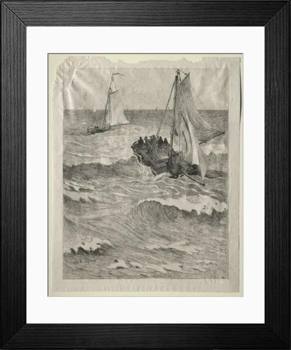 Framed Print : Marine Scene, 1879. Creator: Hendrik Willem Mesdag (Dutch, 1831-1915) Framed Print : Marine Scene, 1879. Creator: Hendrik Willem Mesdag (Dutch, 1831-1915)