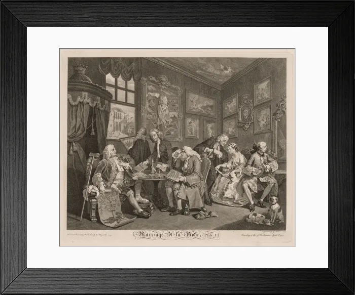 Framed Print : Marriage a la Mode, 1745. Creator: William Hogarth (British, 1697-1764) Framed Print : Marriage a la Mode, 1745. Creator: William Hogarth (British, 1697-1764)