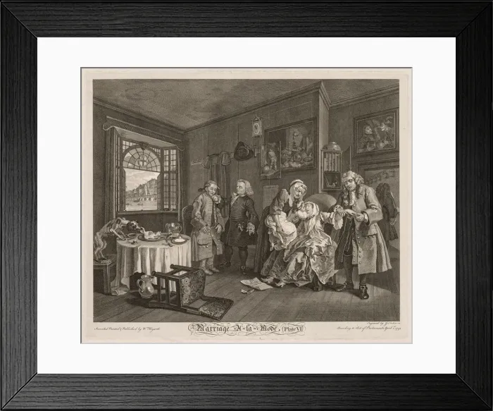 Framed Print : Marriage a la Mode: The Death of the Countess, 1745. Creator: William Hogarth (British Framed Print : Marriage a la Mode: The Death of the Countess, 1745. Creator: William Hogarth (British