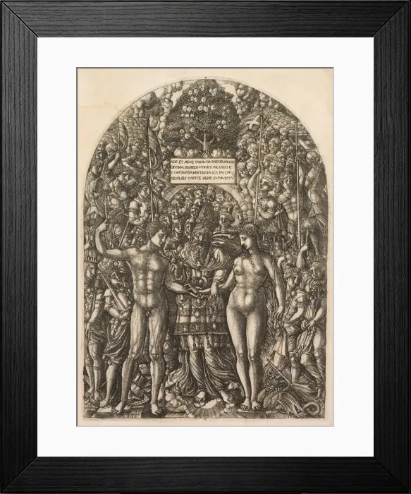 Framed Print : Marriage of Adam and Eve, 1555. Creator: Jean Duvet (French, 1485-1561) Framed Print : Marriage of Adam and Eve, 1555. Creator: Jean Duvet (French, 1485-1561)