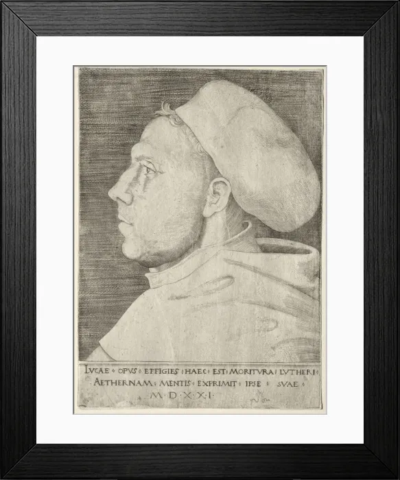 Framed Print : Martin Luther. Creator: Lucas Cranach (German, 1472-1553) Framed Print : Martin Luther. Creator: Lucas Cranach (German, 1472-1553)