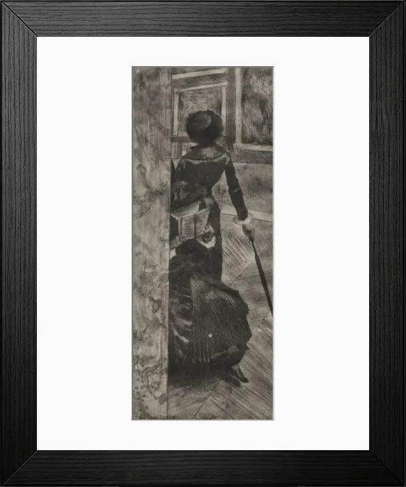 Framed Print : Mary Cassatt at the Louvre: The Paintings Gallery, 1879-1880. Creator: Edgar Degas (French Framed Print : Mary Cassatt at the Louvre: The Paintings Gallery, 1879-1880. Creator: Edgar Degas (French